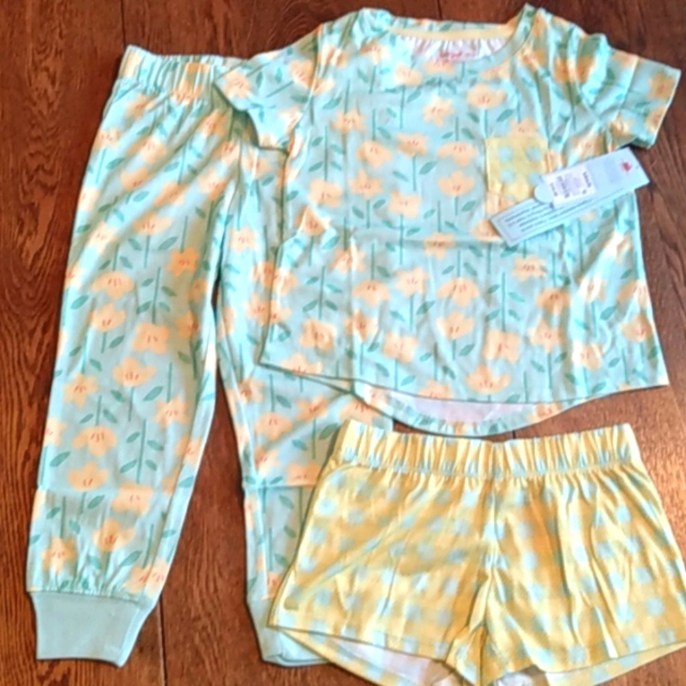 new girls 3 pc summer pjs